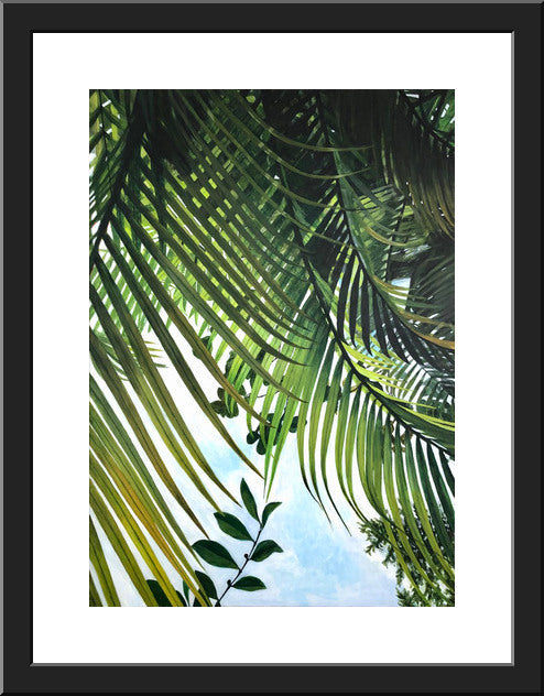 Looking up at the sky through layers of leaves  - FINE ART PRINT ON PAPER